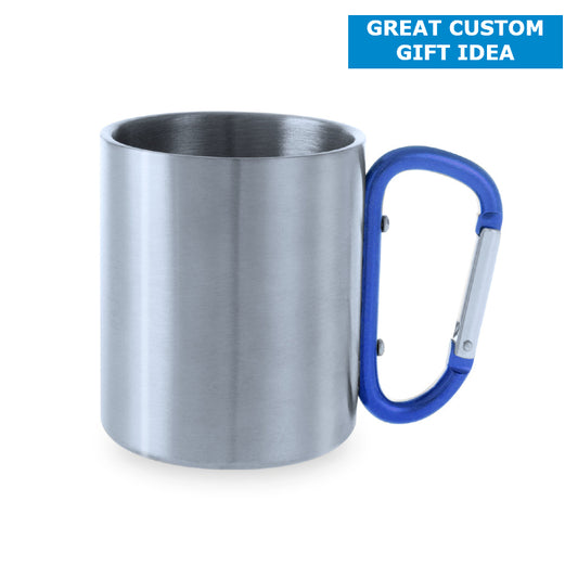 210ml Custom Metal Mugs With Clip Handles