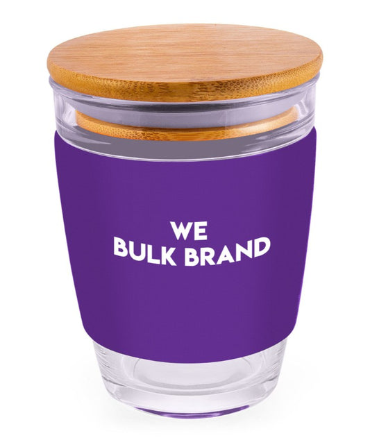 350ml Custom Branded Glass Cups With Lids