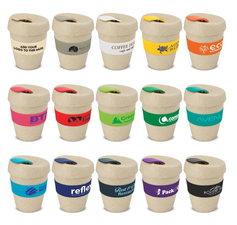 350ml Rice Husk Logo Coffee Cups