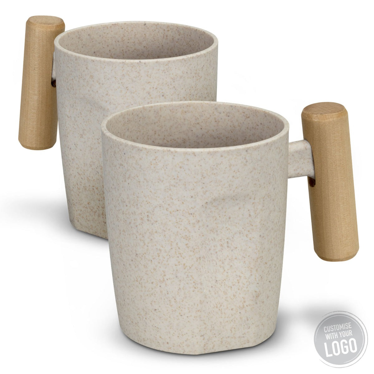 wooden handle coffee cup