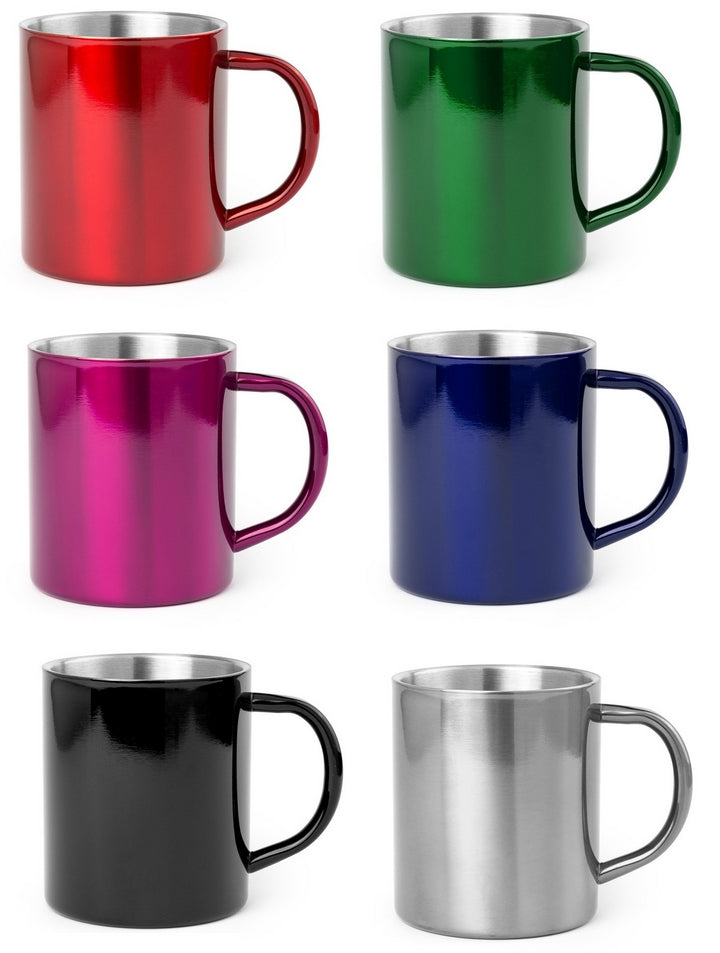 Gloria Custom Branded Steel Mugs All Colours