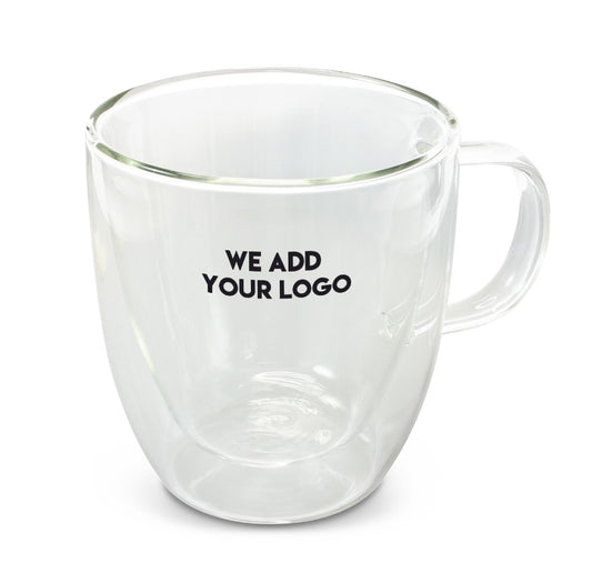 Logo Printed Glass Cups Double Wall