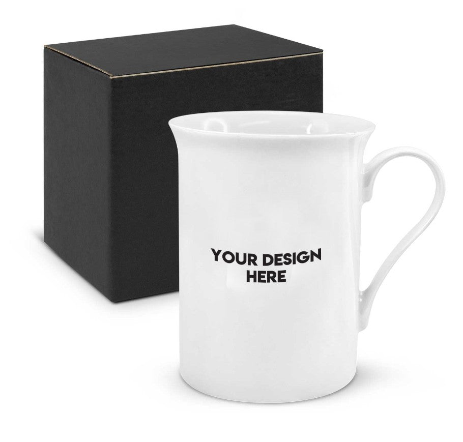 Luxe Fine Bone China Mugs Branded