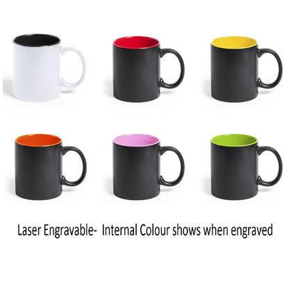 Personalised Laser Etch Coffee Mugs Colours