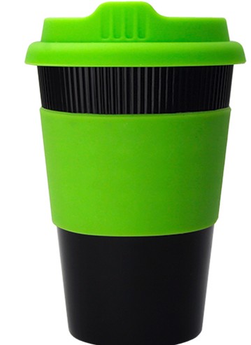 Tall Printed Takeaway Coffee Cup Green